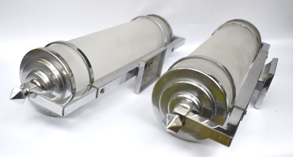 Art Deco Matching Pair of Modernist Wall Lights, c1930 View IX