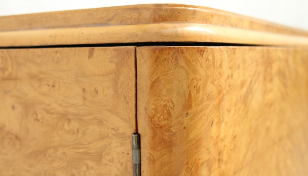 Art Deco Triple Birds Eye Maple Wardrobe , c1930 View VI