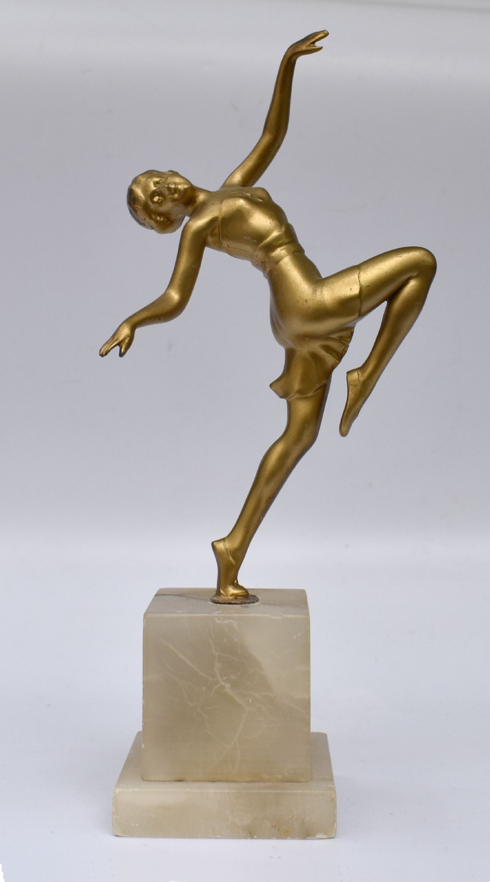 Art Deco Spelter Female Dancing Figure, 1930s 