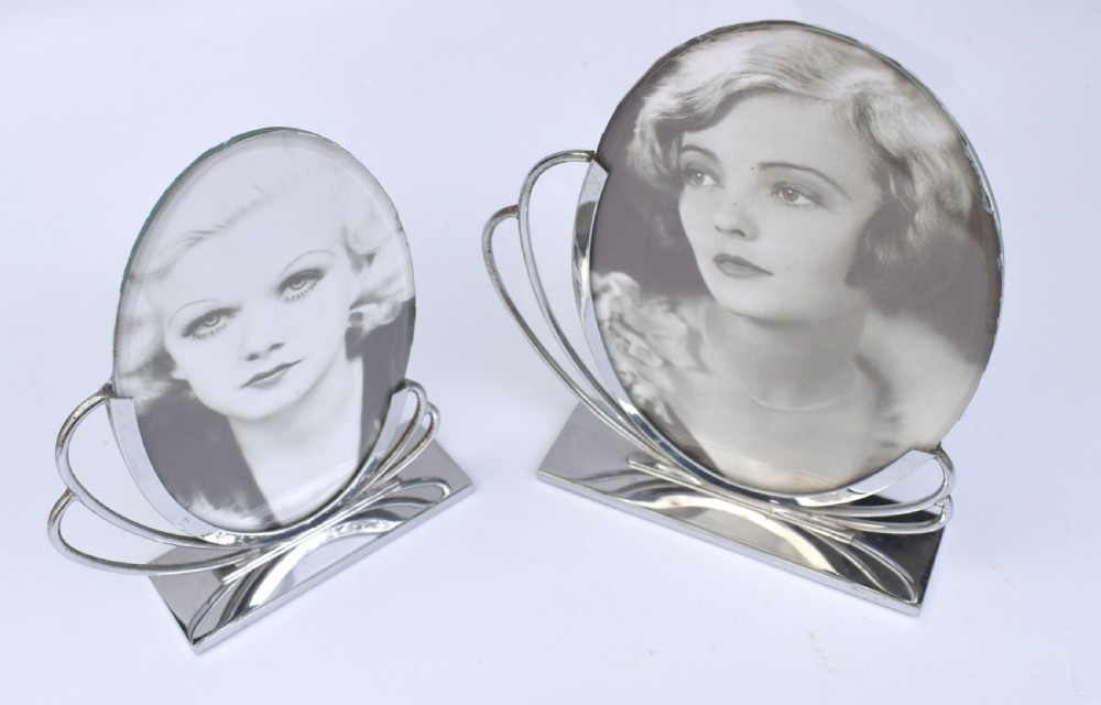  Art Deco Pair Of Matching 1930's Chrome Picture frames View IV