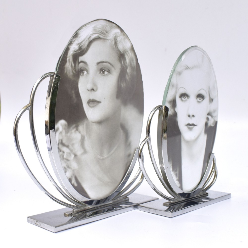  Art Deco Pair Of Matching 1930's Chrome Picture frames View V
