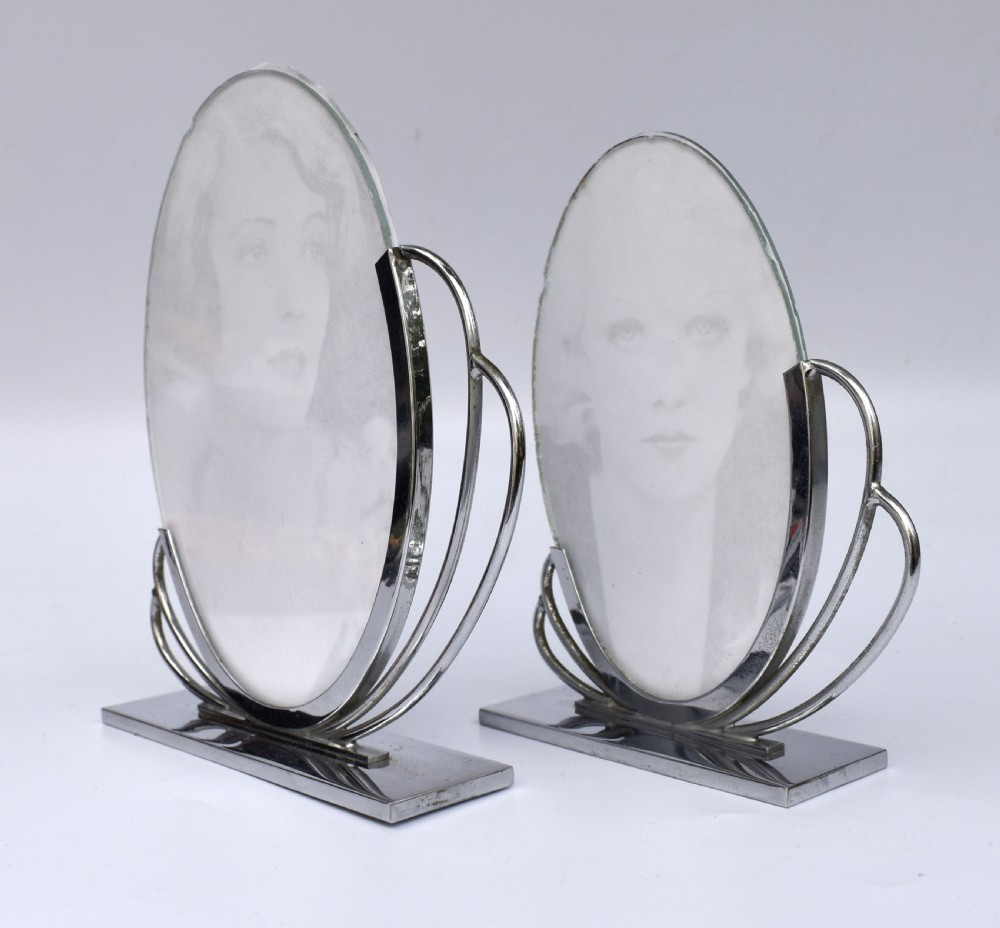  Art Deco Pair Of Matching 1930's Chrome Picture frames View VIII
