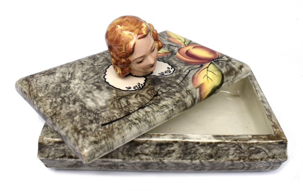 Art Deco Ceramic Trinket Box By Goldscheider, c1930 View IV