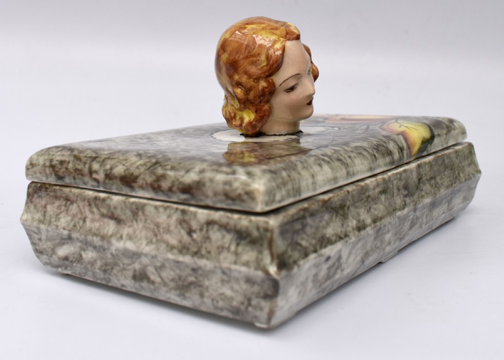 Art Deco Ceramic Trinket Box By Goldscheider, c1930 View VIII