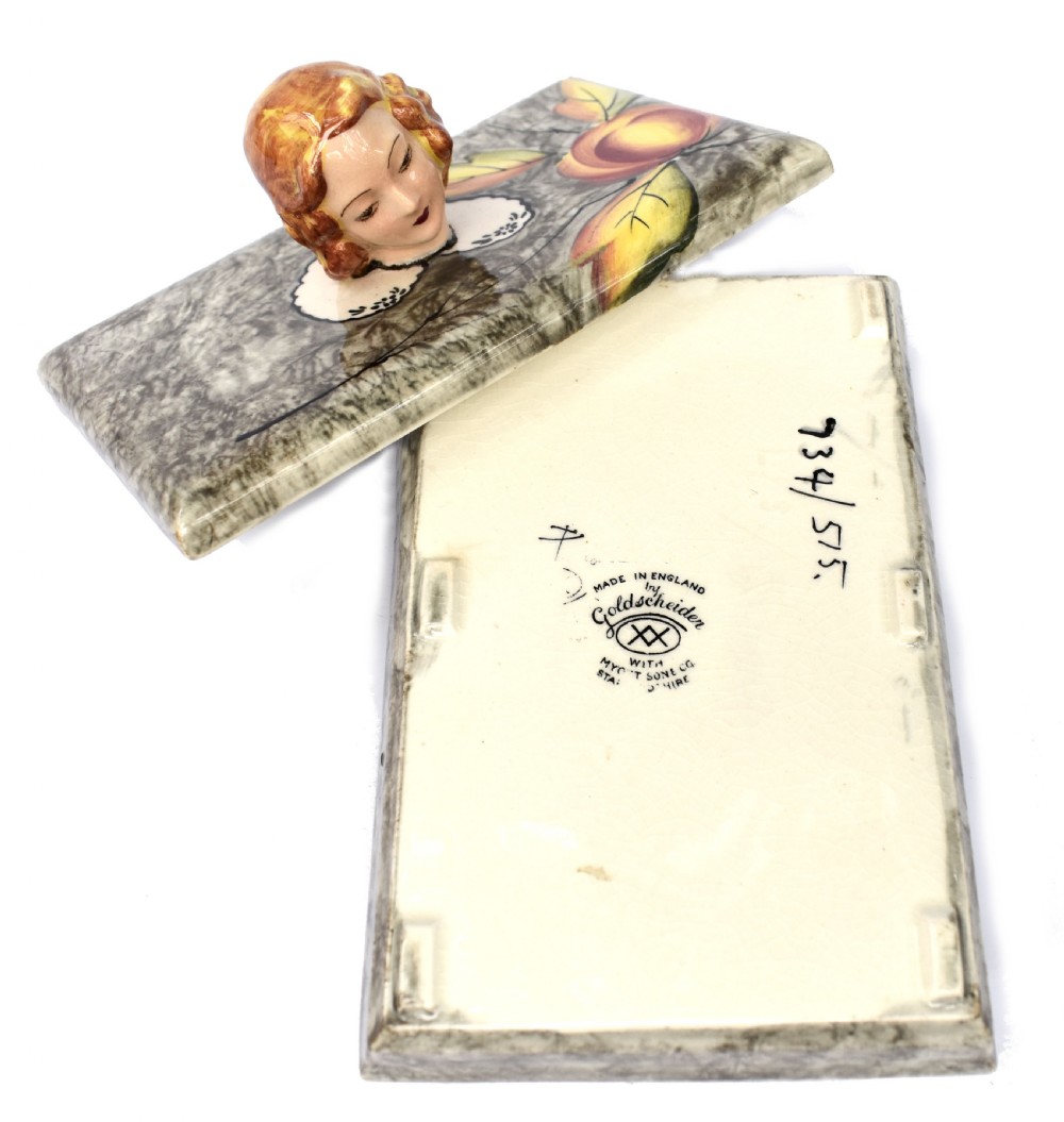 Art Deco Ceramic Trinket Box By Goldscheider, c1930 View XII