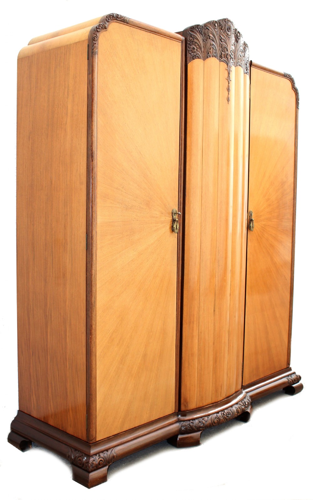 Art Deco 'Sunray' Triple Wardrobe, c1930 View III