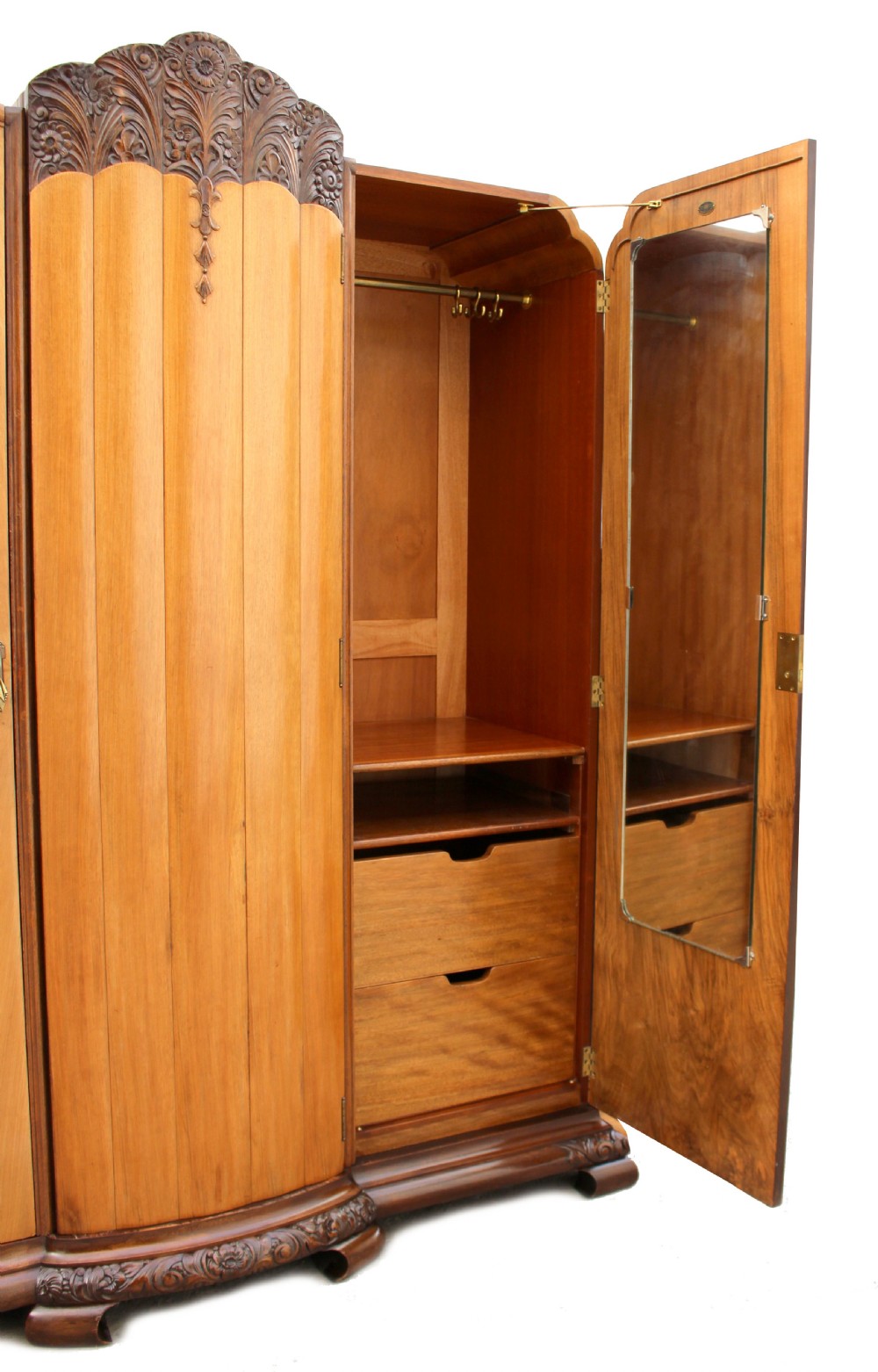 Art Deco 'Sunray' Triple Wardrobe, c1930 View IX