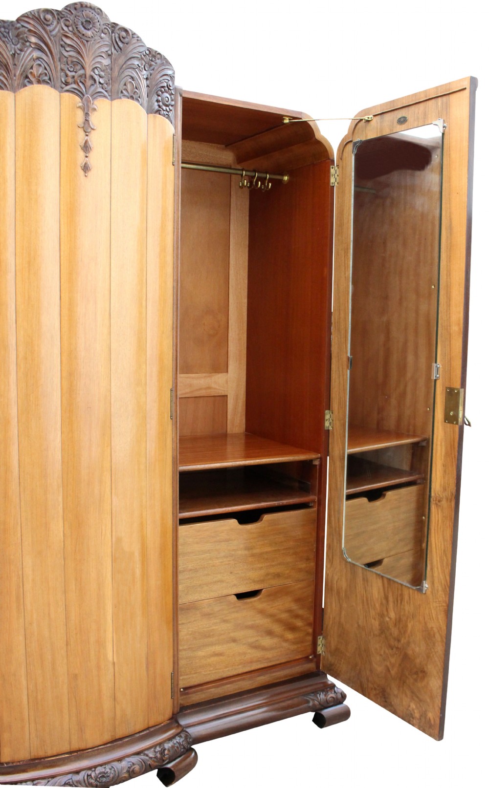 Art Deco 'Sunray' Triple Wardrobe, c1930 View XVI