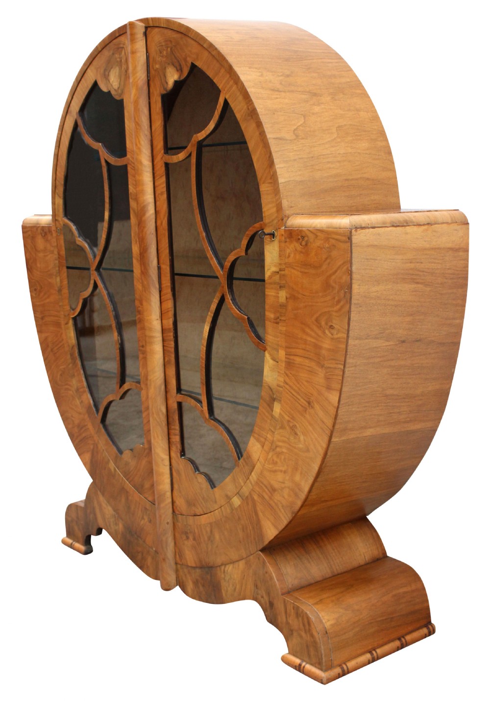 Art Deco Display Cabinet in Walnut, c1930s View III