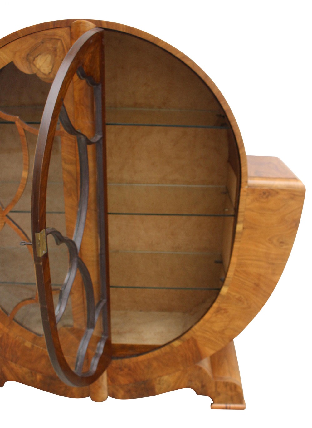 Art Deco Display Cabinet in Walnut, c1930s View IX