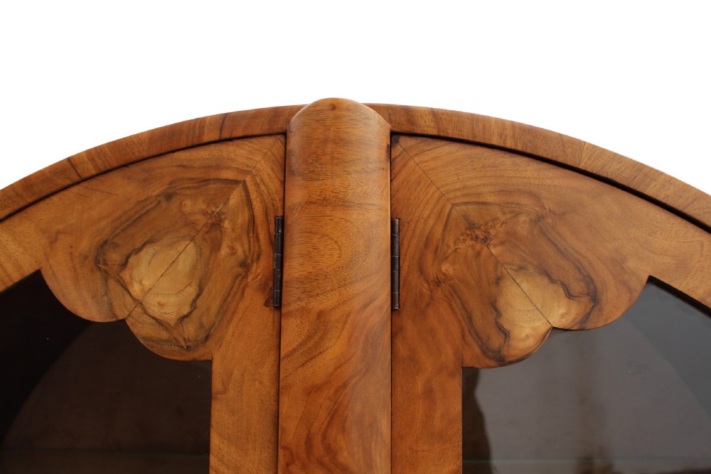 Art Deco Display Cabinet in Walnut, c1930s View XI