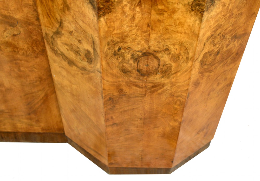 Art Deco Triple Breakfront Walnut Wardrobe , c1930 View VIII