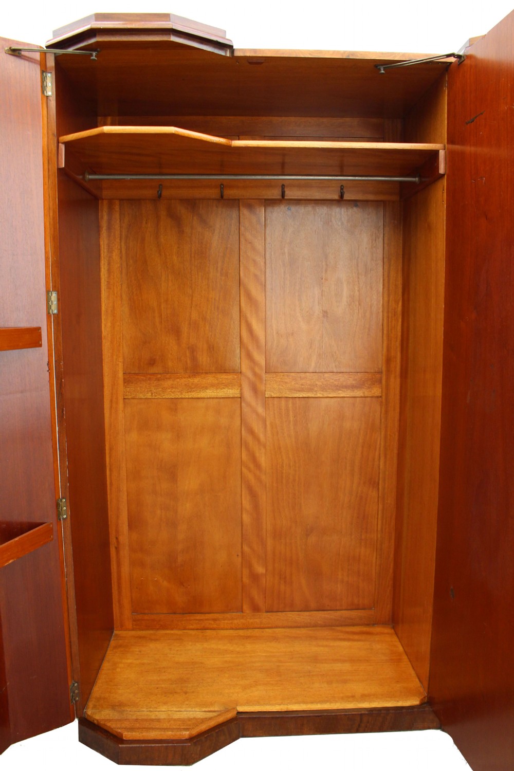 Art Deco Triple Breakfront Walnut Wardrobe , c1930 View X