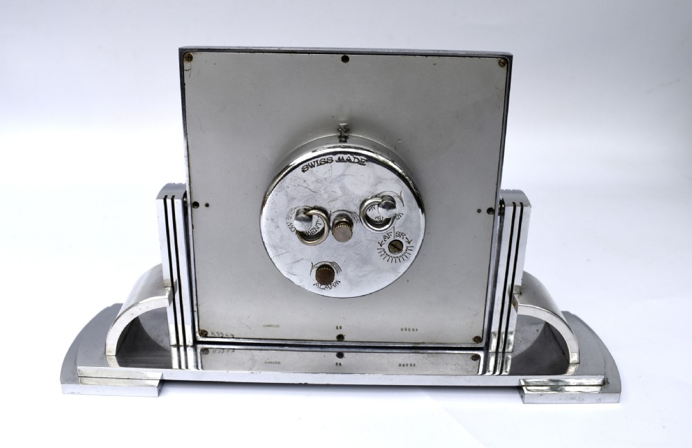 Art Deco Modernist Clock By Imhof, Swiss, c1930 View VI