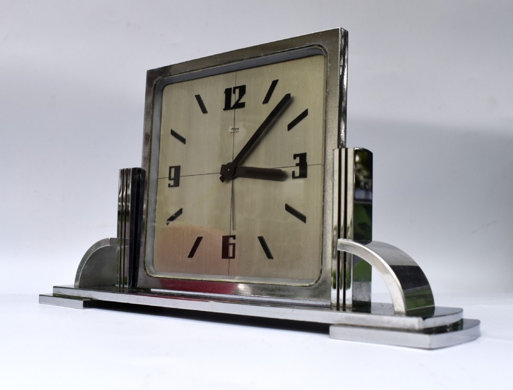 Art Deco Modernist Clock By Imhof, Swiss, c1930 View VII