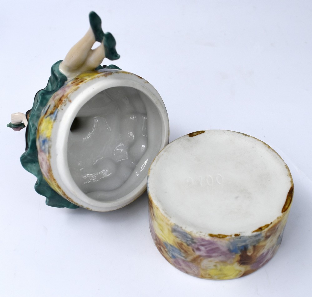 Art Deco Flapper Girl Powder Box, c1930's  View VII