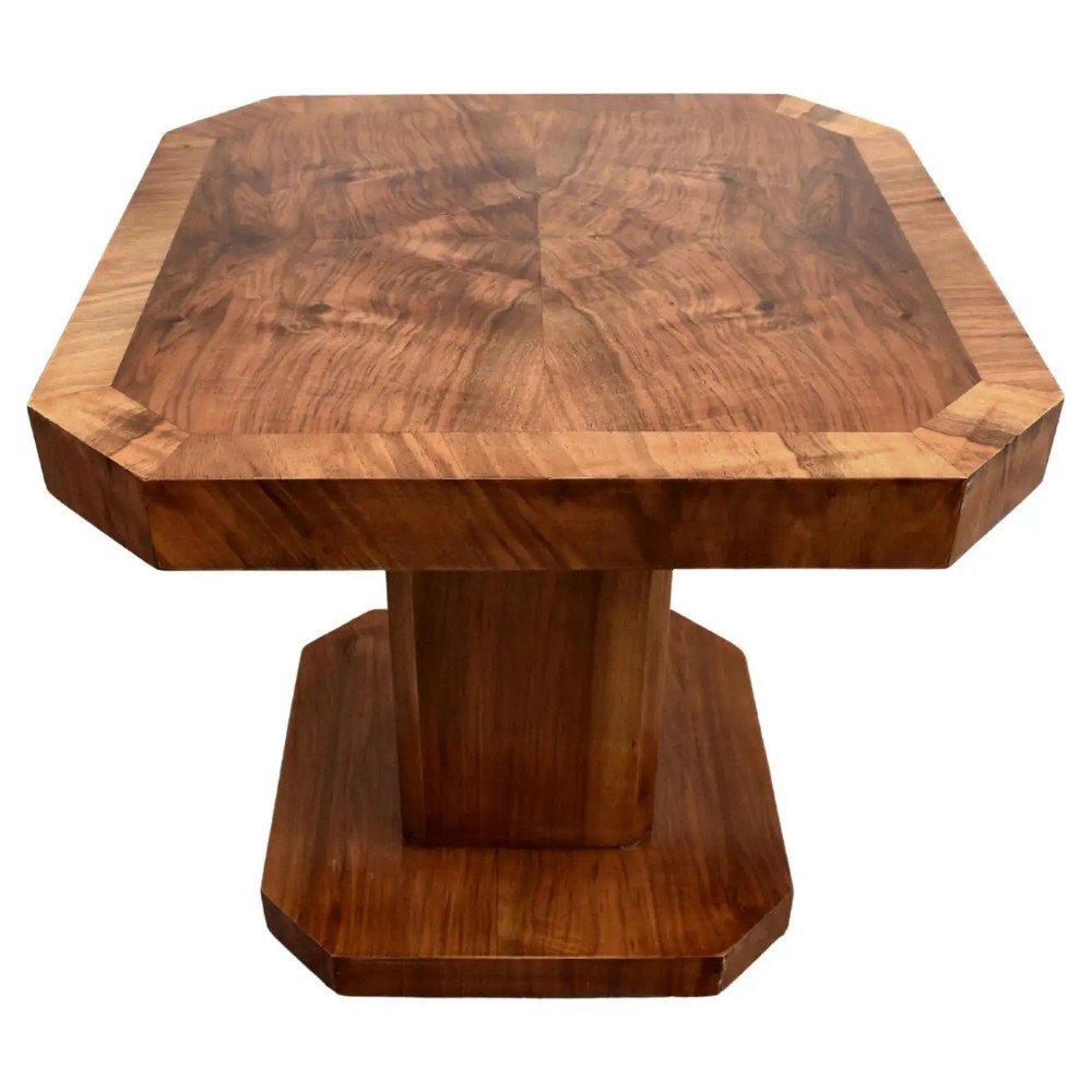 Art Deco Figured Walnut Coffee Table, c1930s