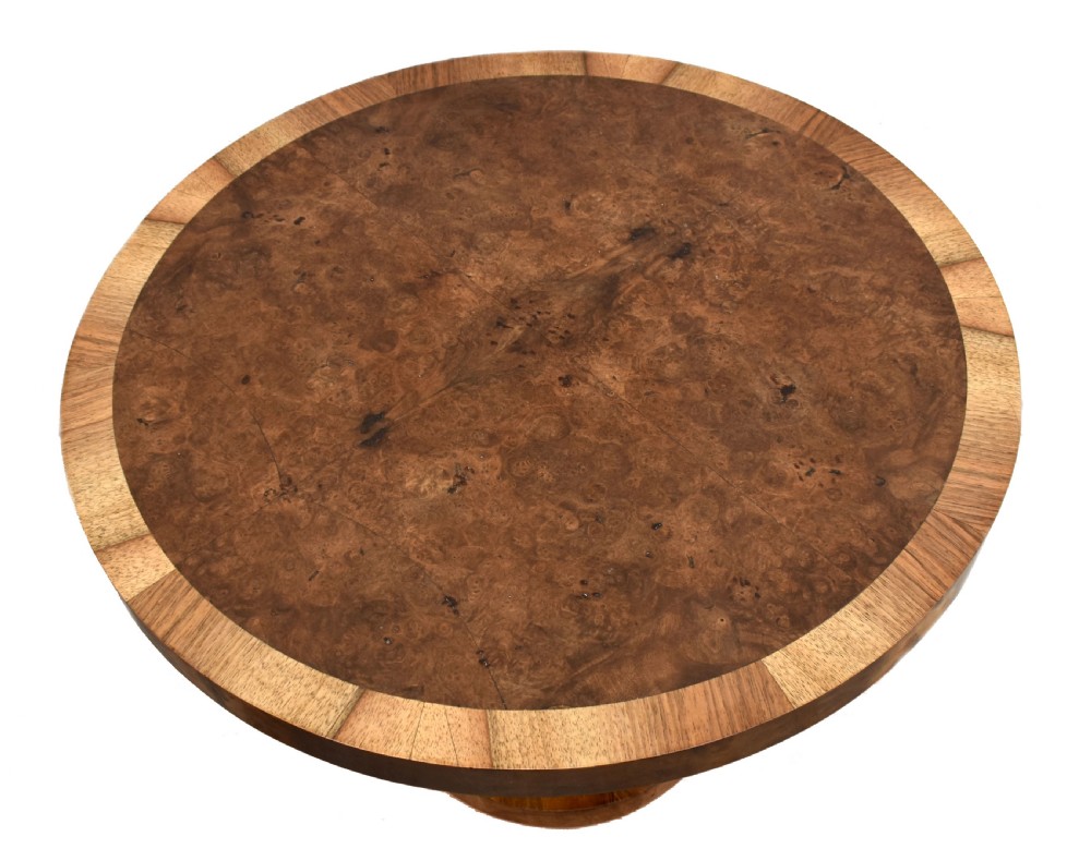 Art Deco Large Circular Walnut Table, c1930 View IV
