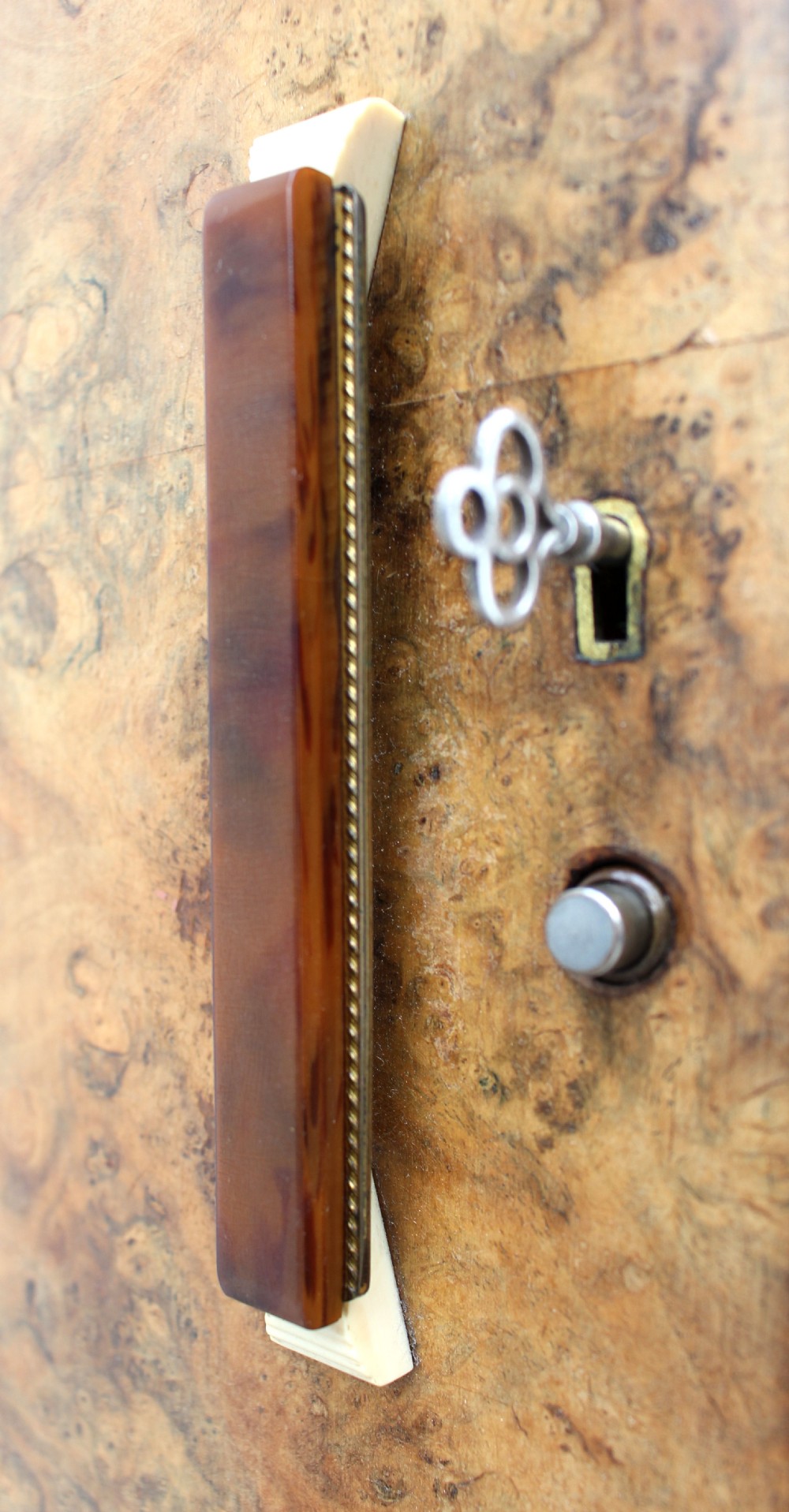 Art Deco Triple Walnut Three Door Wardrobe, c1930 View X