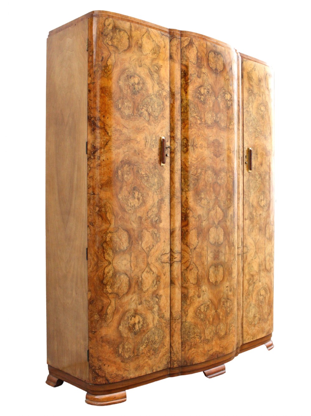 Art Deco Triple Walnut Three Door Wardrobe, c1930 View XIII