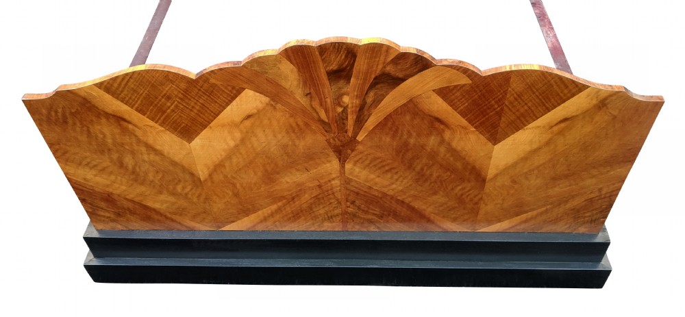 Stunning 1930's Art Deco Walnut Double Bed View VII
