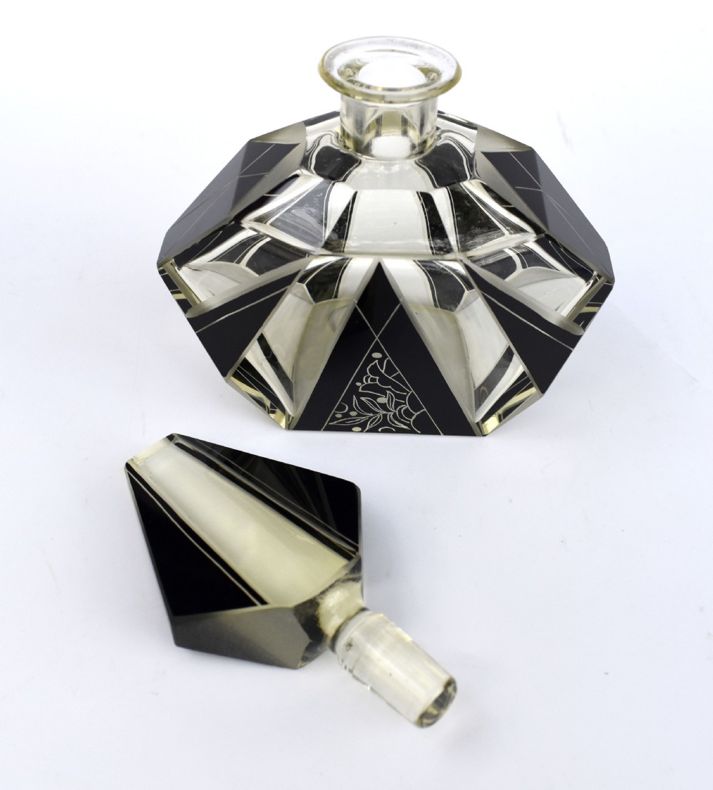 Art Deco Cut Glass Perfume Bottle by Karl Palda, c1930s View III