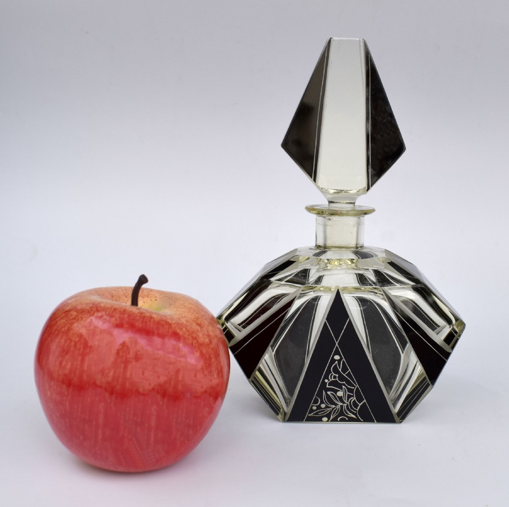 Art Deco Cut Glass Perfume Bottle by Karl Palda, c1930s View IV