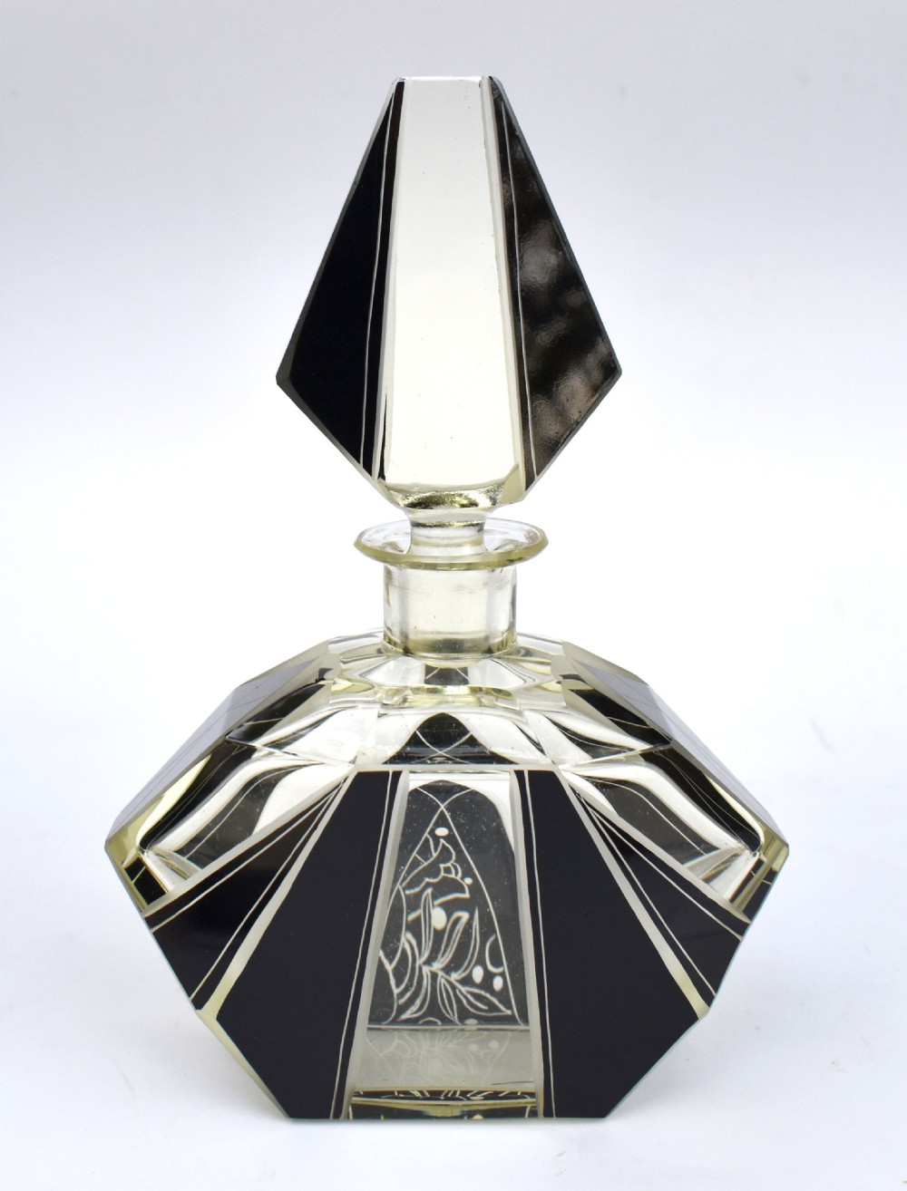 Art Deco Cut Glass Perfume Bottle by Karl Palda, c1930s View VII