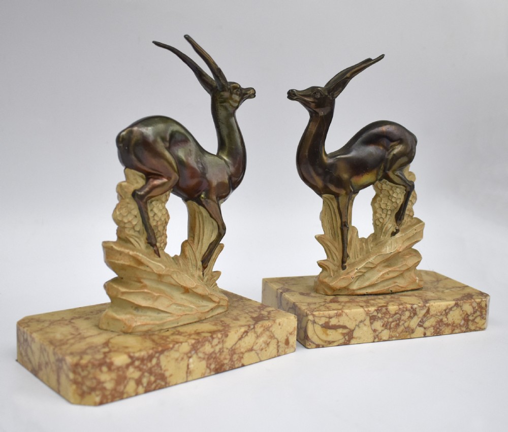 Art Deco Pair Of Matching Figurative Bookends, c1930 View III
