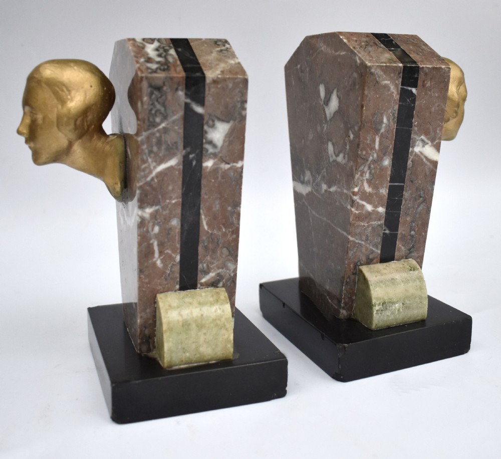 Art Deco 1930's Matching Pair of Figural Bookends View IV