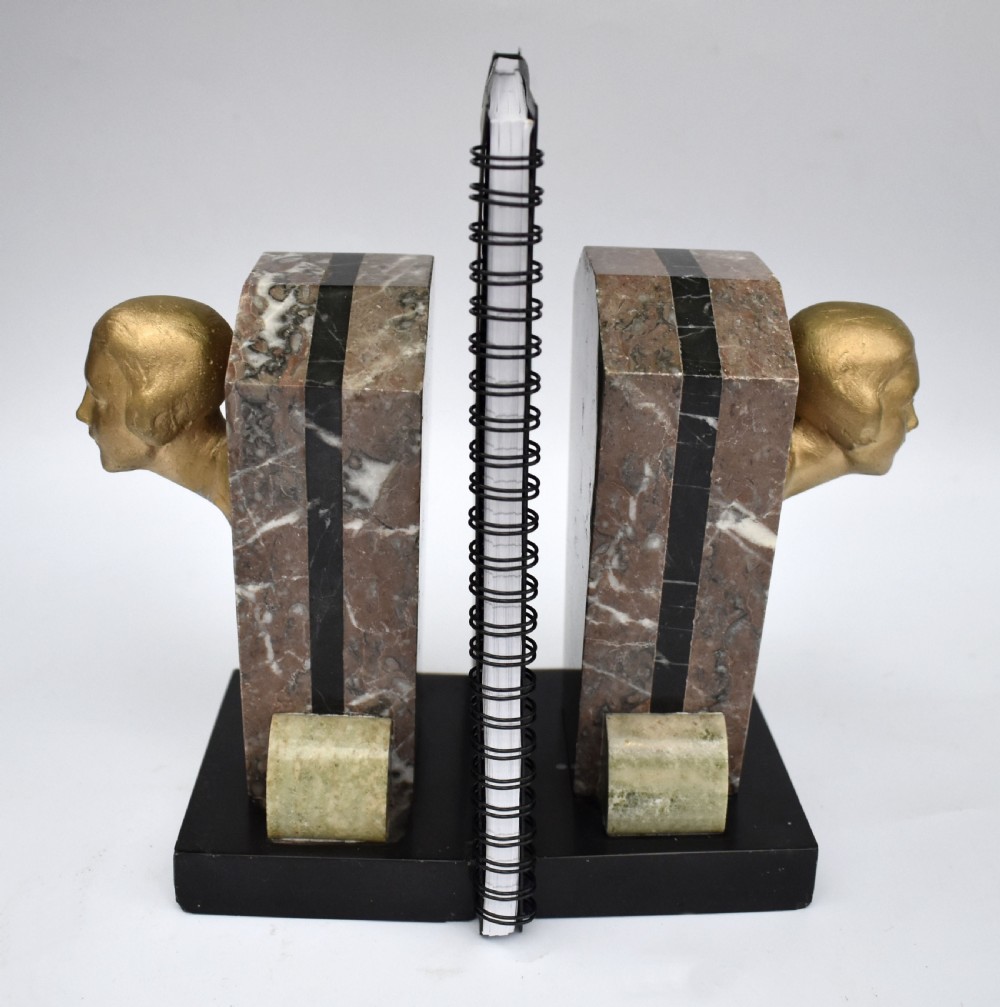 Art Deco 1930's Matching Pair of Figural Bookends View V