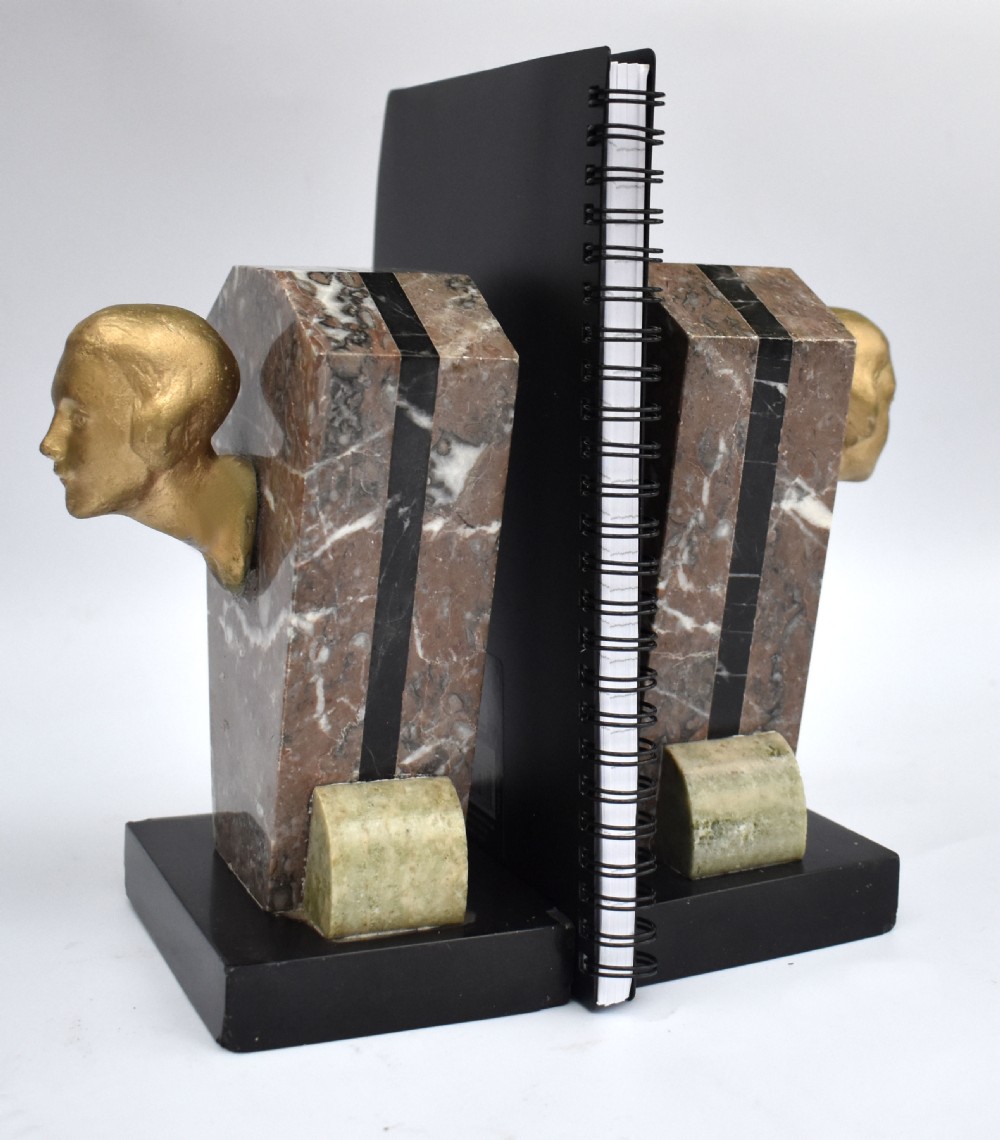 Art Deco 1930's Matching Pair of Figural Bookends View VI