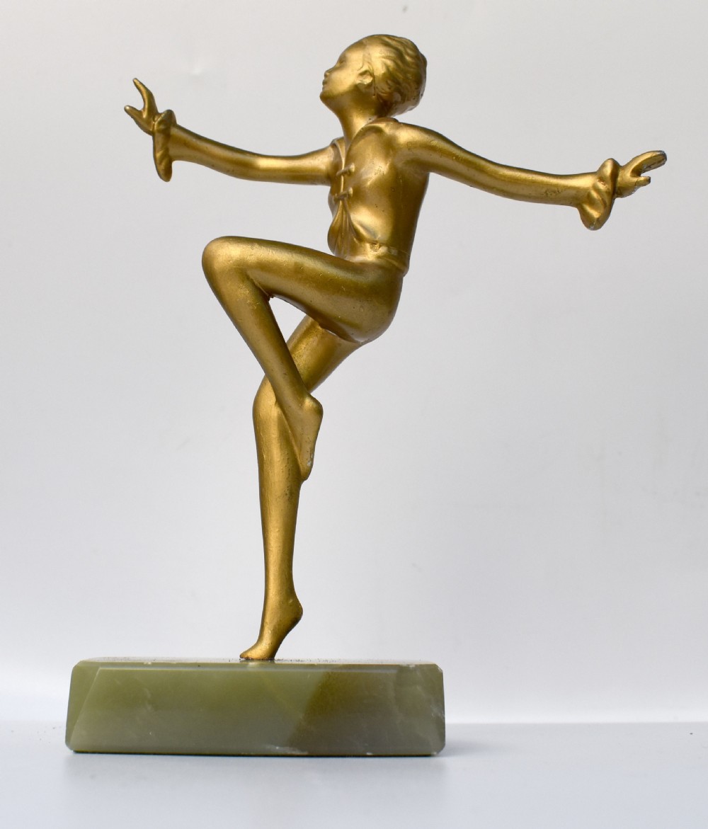 Art Deco Figurative Spelter Dancer, c1930