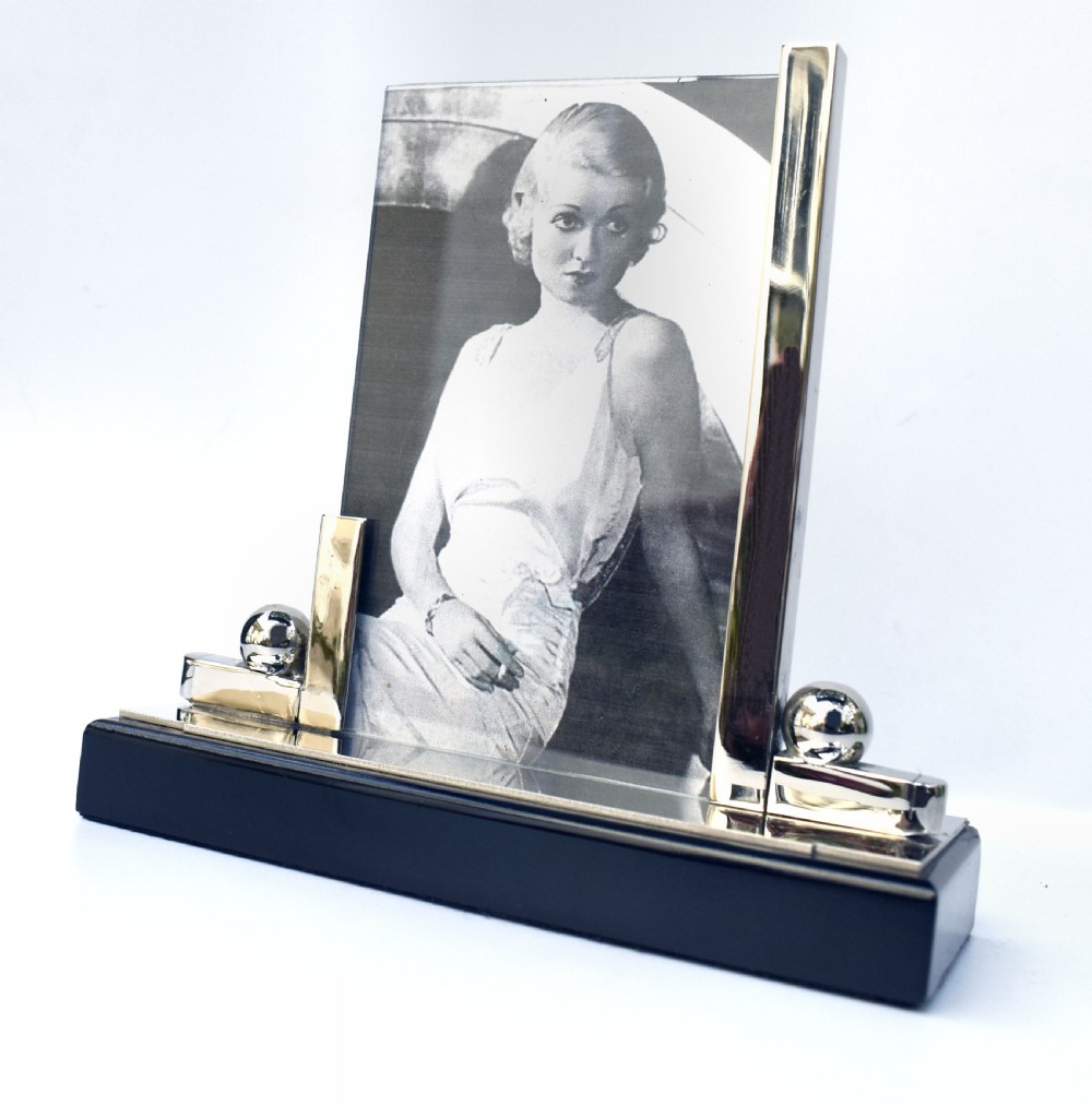 Art Deco Modernist Chrome Photo Frame, c1930's View IV
