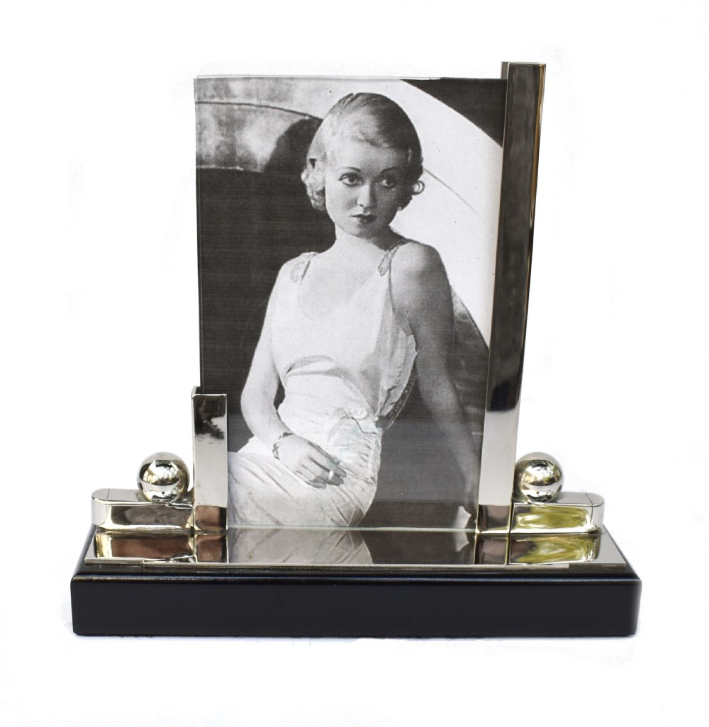 Art Deco Modernist Chrome Photo Frame, c1930's View V