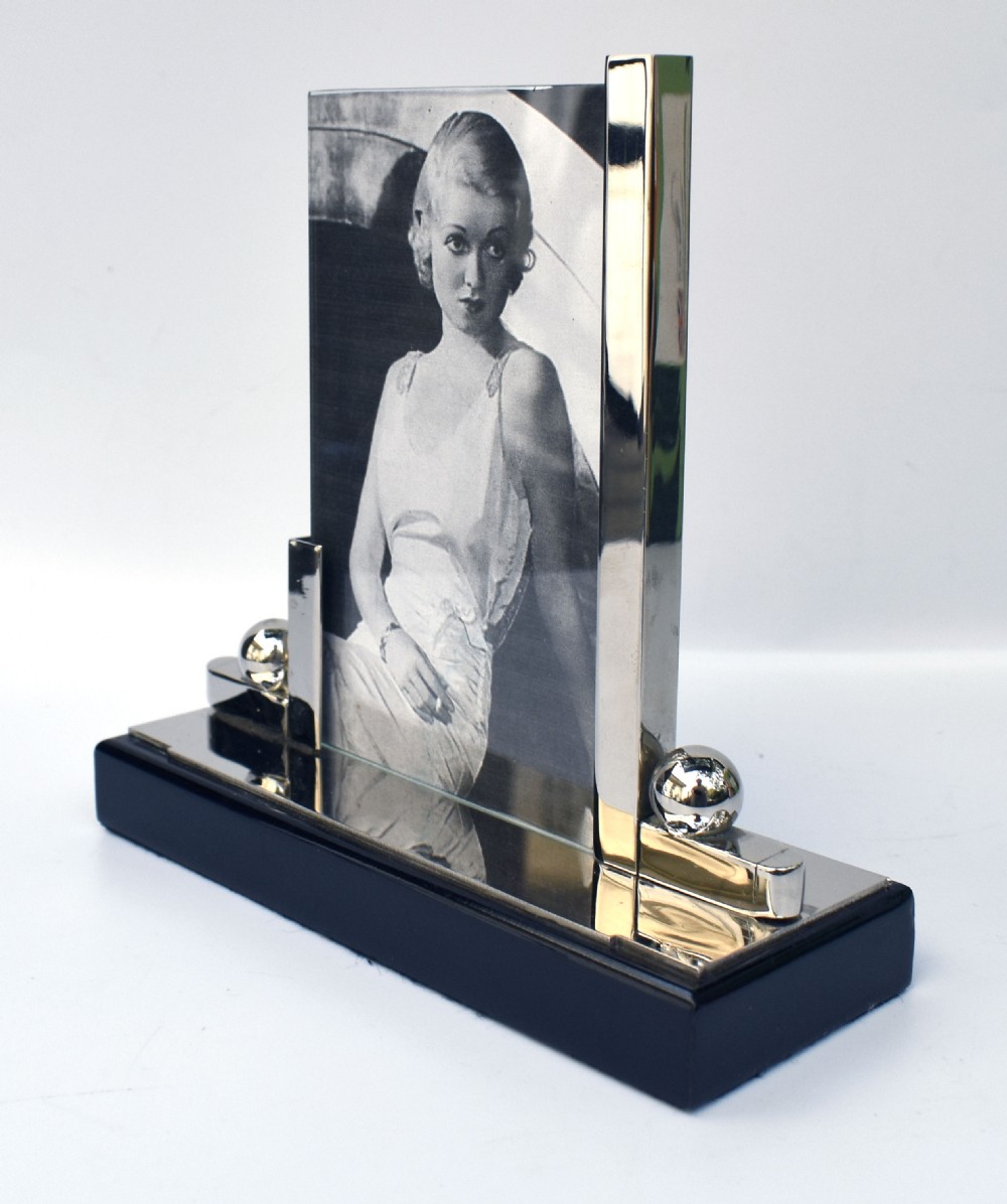 Art Deco Modernist Chrome Photo Frame, c1930's View VII