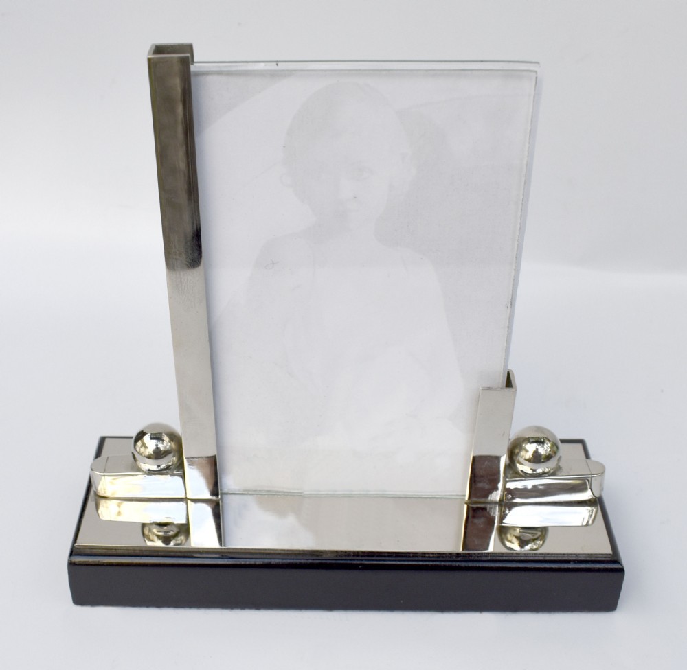 Art Deco Modernist Chrome Photo Frame, c1930's View VIII