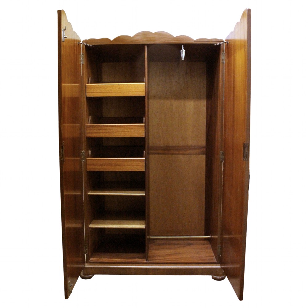 Art Deco Walnut Single Wardrobe, c1930 View IV