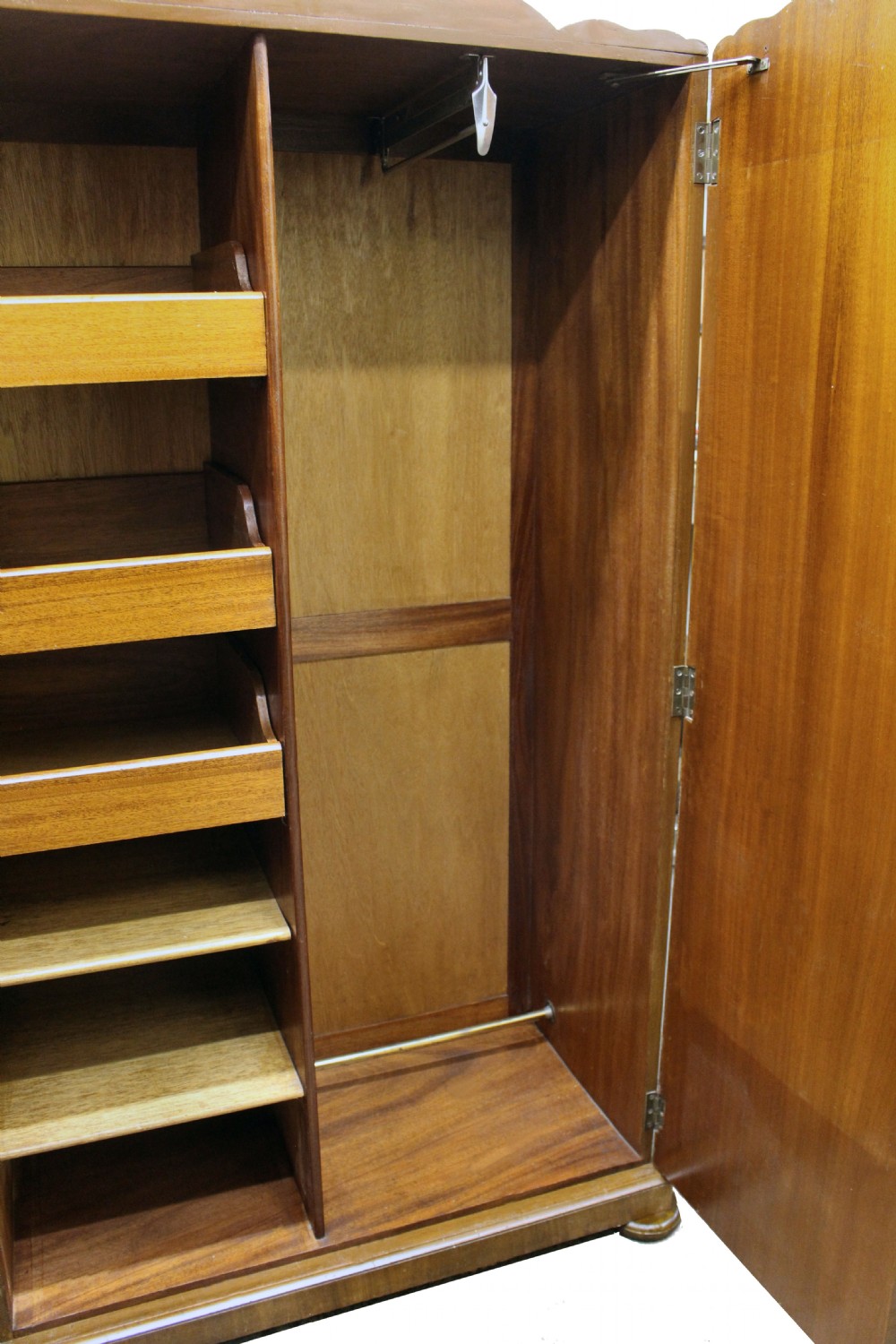 Art Deco Walnut Single Wardrobe, c1930 View VII