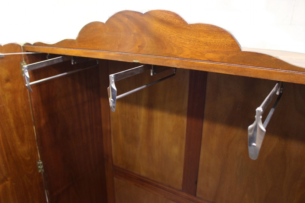 Art Deco Double Walnut Wardrobe, c1930 View II