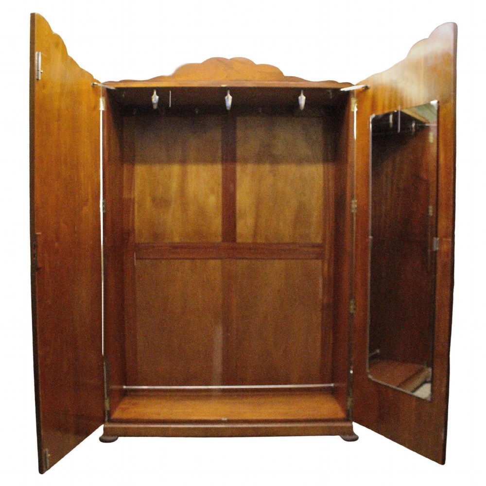 Art Deco Double Walnut Wardrobe, c1930 View VII