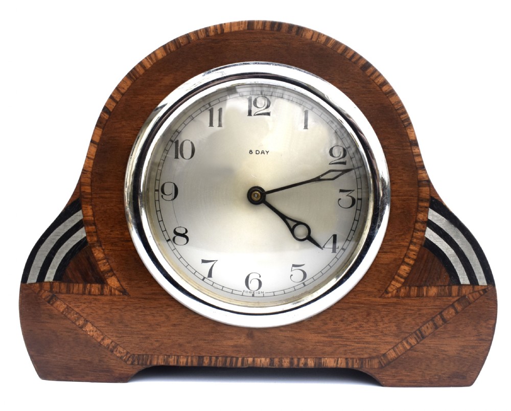 Art Deco 8 Day Small Mantle Clock, c1930