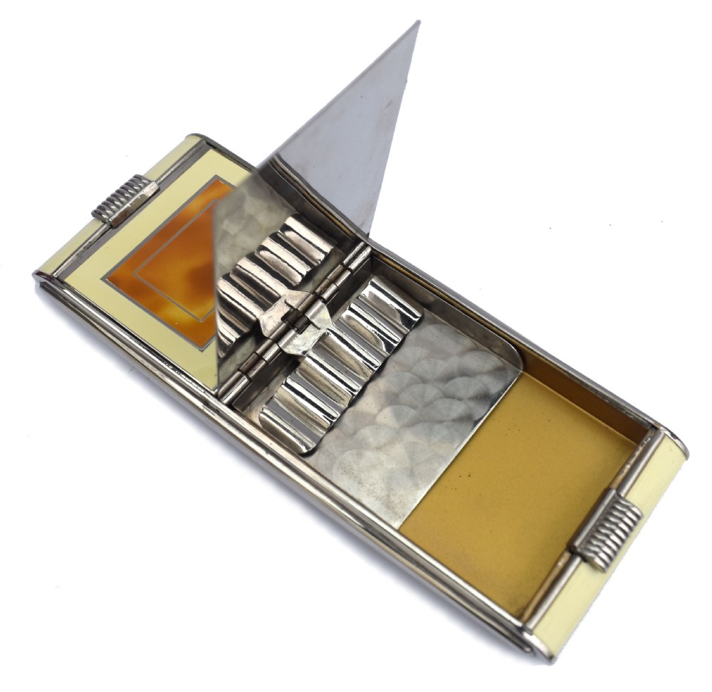 Art Deco Streamline Enamel Combination Compact, c1930 View V