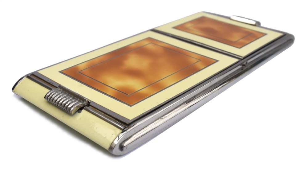 Art Deco Streamline Enamel Combination Compact, c1930 View VI