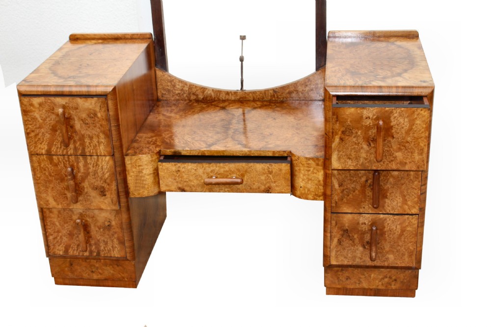Art Deco Burr Walnut Dressing Table, c1930 View II