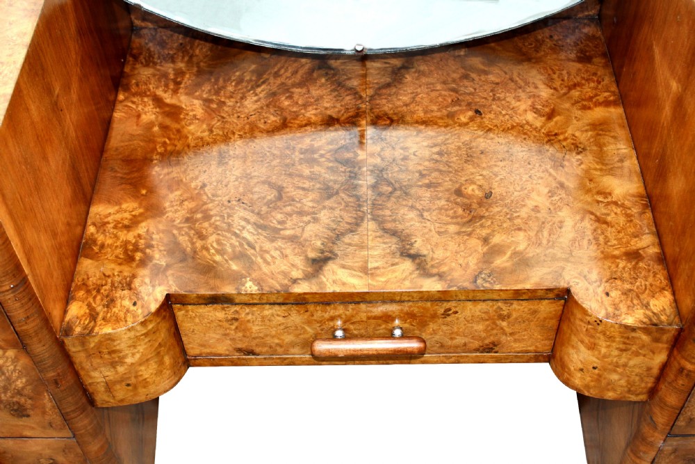 Art Deco Burr Walnut Dressing Table, c1930 View V