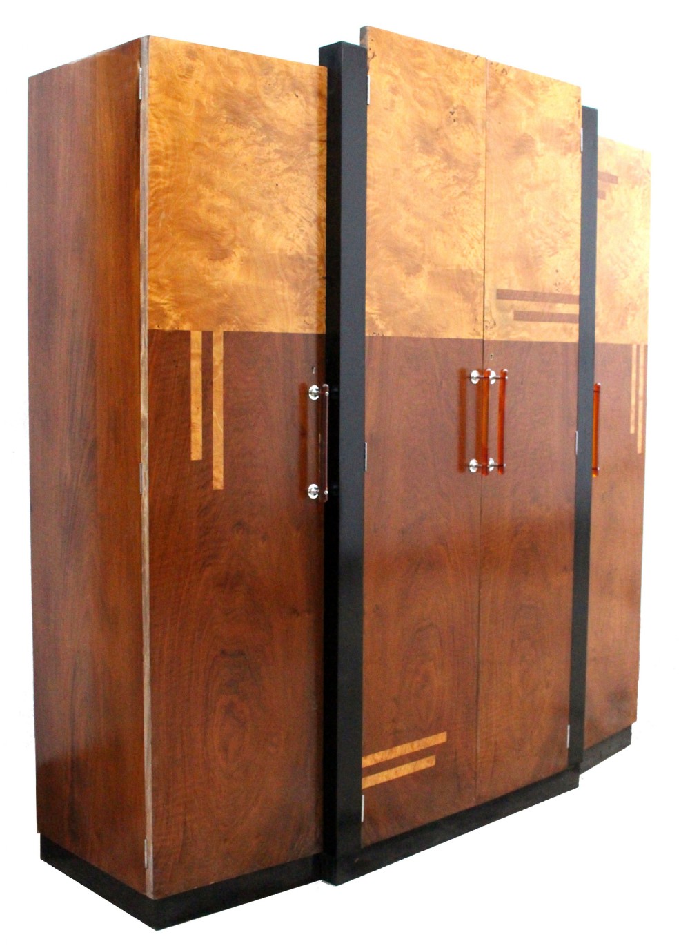 Art Deco Skyscraper Four Door Triple Wardrobe, c1930 View II