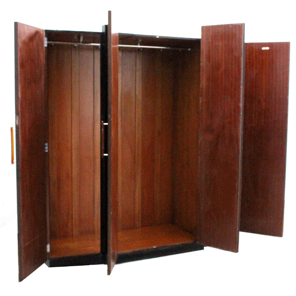 Art Deco Skyscraper Four Door Triple Wardrobe, c1930 View IV