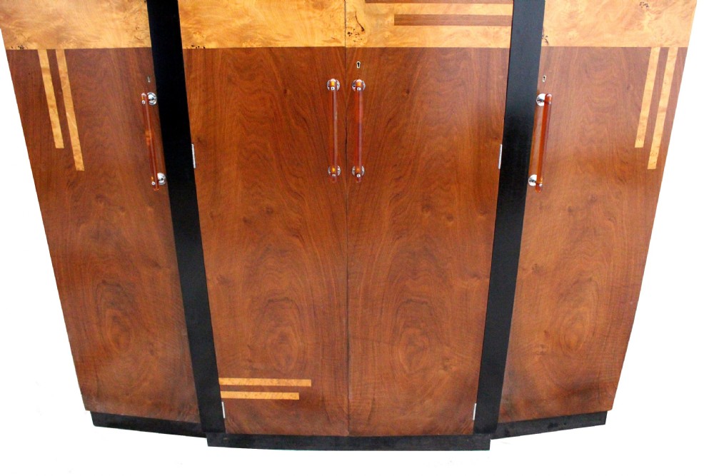 Art Deco Skyscraper Four Door Triple Wardrobe, c1930 View VIII