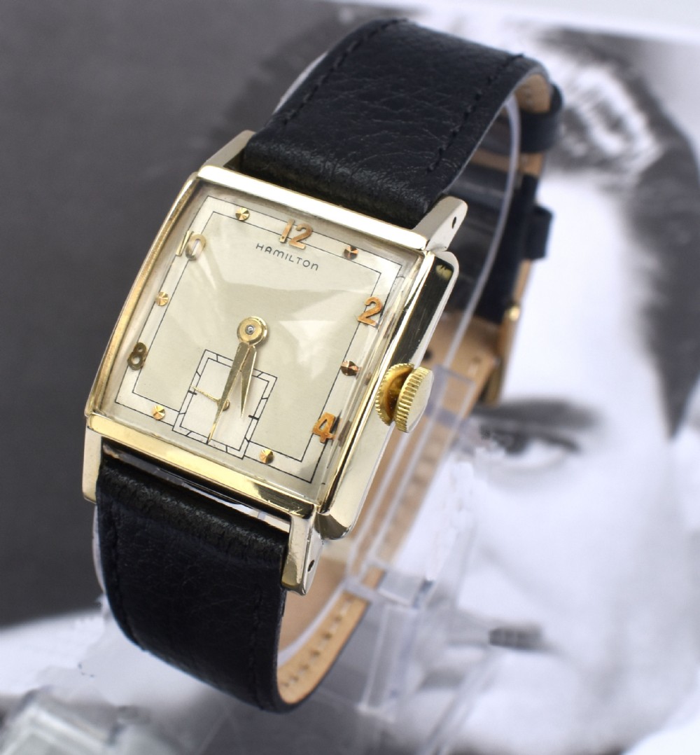 Art Deco Hamilton 10k Gold Filled Gents Watch, c1951, Recently Serviced
